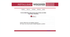 Desktop Screenshot of metallbau-wegener.com